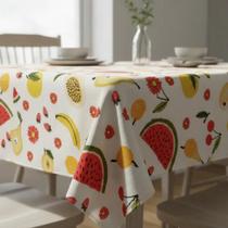 Toalha de Mesa Teka Basic 8 Lugares Retangular Estampada 1,40m x 2,50m Cor:Talheres