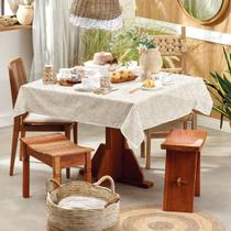Toalha de Mesa Teka Basic Quadrada 4 Lugares 140 x 140 Cm