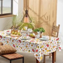 Toalha de mesa teka basic retangular 8 lugares 140 x 250 cm