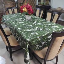 Toalha De Mesa Térmica Impermeável 1,50m x 3,00m Para Mesa 8 a 10 Cadeiras - Floral Verde - 60% Algodão / 40% Poliéster Toalha De Mesa Térmica Impermeável 1,50m x 3,00m Para Mesa 8 a 10 Cadeiras - Floral Verde - 60% Algodão / 40% Poliéster