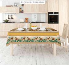 Toalha de Mesa Térmica Impermeável Estampada Retangular 06 Lugares