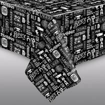 Toalha de mesa térmica impermeável Retangular Boteco Preto 2,50 x 1,40 6 cadeiras Toalha de mesa térmica impermeável Retangular Boteco Preto 2,50 x 1,40 6 cadeiras