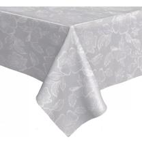 Toalha de mesa térmica Impermeável Retangular Branco Floral 2,00 x 1,40 6 Cadeiras - Alko