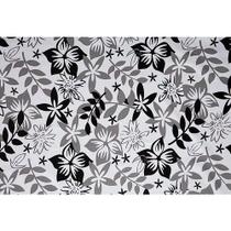 toalha de mesa termica plastico impermeavel Flores Preto e branco 4,00 x 1,40