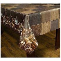 Toalha de mesa termica plastico impermeavel pvc Graos de Cafe Marrom 1,40 x 1,40 4 cadeiras Toalha de mesa termica plastico impermeavel pvc Graos de Cafe Marrom 1,40 x 1,40 4 cadeiras