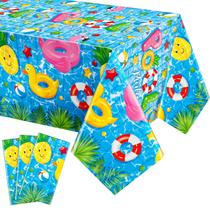 Toalha de mesa Thyle Pool Party Plastic 137x274cm 3 peças azul