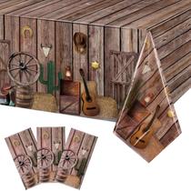 Toalha de mesa Tiamon Western Party Cowboy Theme Plastic x3 Toalha de mesa Tiamon Western Party Cowboy Theme Plastic x3