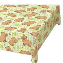 Toalha De Mesa Tnt Capivara Fofa Filó 1,40x2,00m