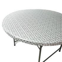 Toalha de mesa Toalha de mesa redonda 80-90 cm com padrão prateado elástico Toalha de mesa Toalha de mesa redonda 80-90 cm com padrão prateado elástico