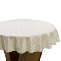 Toalha De Mesa Topper 152Cm Diâmetro Bege Rafimex