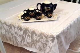 Toalha de Mesa Tulipas Branca