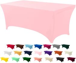 Toalha de mesa Utopia Kitchen 6 pés, elastano, rosa, 200 g/m², elástica