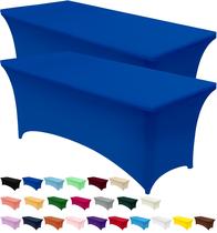 Toalha de mesa Utopia Kitchen Spandex, pacote com 2 unidades, 6 pés, azul royal