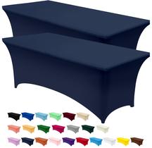 Toalha de mesa Utopia Kitchen Spandex, pacote com 2 unidades, 8 pés, azul marinho