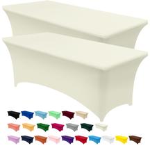 Toalha de mesa Utopia Kitchen Spandex, pacote com 2 unidades, 8 pés, marfim