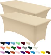 Toalha de mesa Utopia Kitchen Spandex, pacote com 2 unidades de champanhe de 6 pés