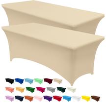 Toalha de mesa Utopia Kitchen Spandex, pacote com 2 unidades de champanhe de 8 pés