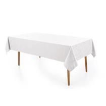 Toalha de Mesa Veríssimo Easy Wash Retangular 6 Lugares - Branco - Karsten