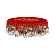 Toalha De Mesa Vermelha De Natal Vintage Com Designs De Papai Noel, Boneco De Neve, Rena E Árvore, Toalha De Mesa Vermelha De Natal Vintage Com Designs De Papai Noel, Boneco De Neve, Rena E Árvore,