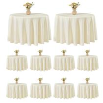 Toalha de Mesa VidaFete Kit com 10 Unidades Redonda 305 cm Poliéster Marfim Toalha de Mesa VidaFete Kit com 10 Unidades Redonda 305 cm Poliéster Marfim