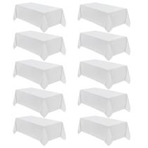Toalha de Mesa VidaFete Pacote com 10 Unidades 229x397cm Poliéster Branco Toalha de Mesa VidaFete Pacote com 10 Unidades 229x397cm Poliéster Branco