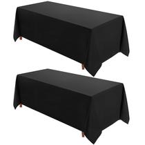 Toalha de mesa VidaFete retangular 229x396cm, poliéster, pacote com 2 unidades, preta Toalha de mesa VidaFete retangular 229x396cm, poliéster, pacote com 2 unidades, preta
