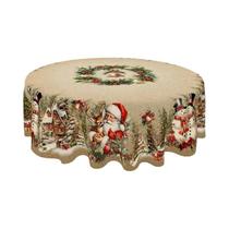 Toalha De Mesa Vintage De Natal Com Papai Noel E Boneco De Neve, Decorações Para Casa, Presentes De Toalha De Mesa Vintage De Natal Com Papai Noel E Boneco De Neve, Decorações Para Casa, Presentes De