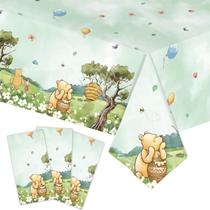Toalha de mesa WISSLERMER Bear Baby Shower de plástico descartável
