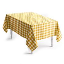 Toalha de Mesa Xadrez Amarela Retangular 220x140cm 6 Lugares Toalha de Mesa Xadrez Amarela Retangular 220x140cm 6 Lugares