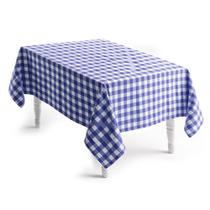 Toalha de Mesa Xadrez Azul Royal Retangular 220x140cm 6 Lugares Toalha de Mesa Xadrez Azul Royal Retangular 220x140cm 6 Lugares
