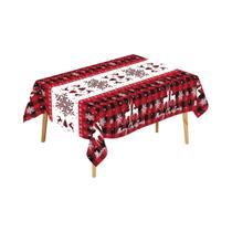 Toalha De Mesa Xadrez Buffalo Para Decoração De Natal E Ano Novo 2025 2026 - Enfeite De Mesa