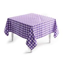 Toalha de Mesa Xadrez Lilás Quadrada 140x140cm 4 Lugares Toalha de Mesa Xadrez Lilás Quadrada 140x140cm 4 Lugares