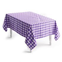 Toalha de Mesa Xadrez Lilás Retangular 220x140cm 6 Lugares Toalha de Mesa Xadrez Lilás Retangular 220x140cm 6 Lugares