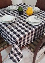 Toalha De Mesa Xadrez Oxford 6 Lugares 1,40 X 2M Restaurante