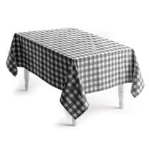 Toalha de Mesa Xadrez Preto Retangular 220x140cm 6 Lugares Toalha de Mesa Xadrez Preto Retangular 220x140cm 6 Lugares