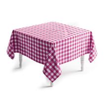 Toalha de Mesa Xadrez Quadrada 140x140cm 4 Lugares