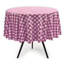 Toalha de Mesa Xadrez Rosa Redonda 140cm Ø Toalha de Mesa Xadrez Rosa Redonda 140cm Ø