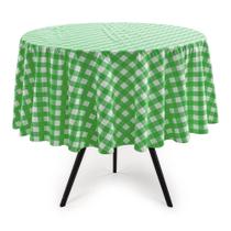 Toalha de Mesa Xadrez Verde Redonda 140cm Ø 4 Lugares Toalha de Mesa Xadrez Verde Redonda 140cm Ø 4 Lugares