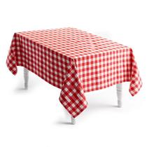 Toalha de Mesa Xadrez Vermelha Retangular 180x140cm Toalha de Mesa Xadrez Vermelha Retangular 180x140cm