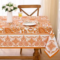 Toalha de mesa Yinhua Fall Retangular 152x305cm Impermeável Toalha de mesa Yinhua Fall Retangular 152x305cm Impermeável