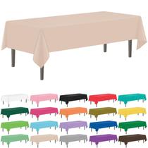 Toalha de mesa YSYJ descartável de plástico 137x274cm Bege x12 Toalha de mesa YSYJ descartável de plástico 137x274cm Bege x12