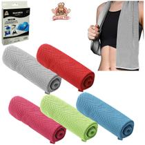 toalha de microfibra esportiva para treino fitness refrescante colors 90x30cm