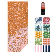 Toalha de microfibra Eunzel Palm Orange 180x81 cm Quick Dry