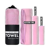 Toalha De Microfibra Rosa Bebê De Secagem Rápida Super Absorvente Ultra Compacta Leve Para Viagens