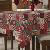 Toalha De Natal 6 Lugares Papai Noel 2,15x1,55 Toalha De Natal 6 Lugares Papai Noel 2,15x1,55