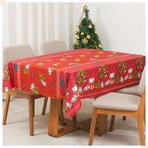 Toalha de NATAL de Mesa 1 Peça 1,45m x 1,45m 4 Lugares Festa