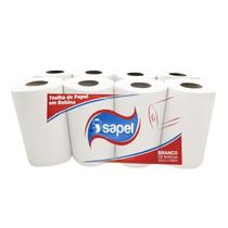 Toalha De Papel Em Bobina Camada Simples Branca Alta Absorção 20X100M Pacote Com 8 Unidades