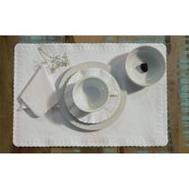Toalha de papel para bandeja retangular trevo 38x27cm branca - 50 unid Toalha de papel para bandeja retangular trevo 38x27cm branca - 50 unid
