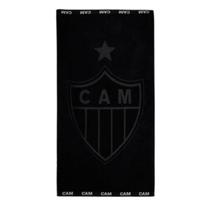 Toalha de Piscina Jacquard Time Atlético Mineiro Banho Macia Felpuda Alto Relevo Preto Buettner