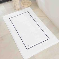 Toalha de Piso Lázio 48x80 cm Branco/Marinho Kacyumara Toalha de Piso Lázio 48x80 cm Branco/Marinho Kacyumara